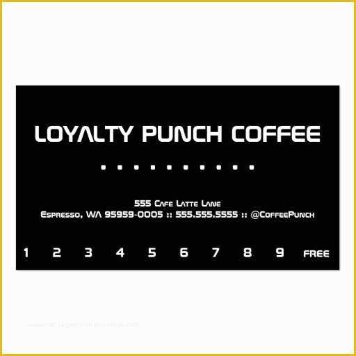 Coffee Business Card Template Free Of Loyalty Coffee Punch Card Business Card Templates