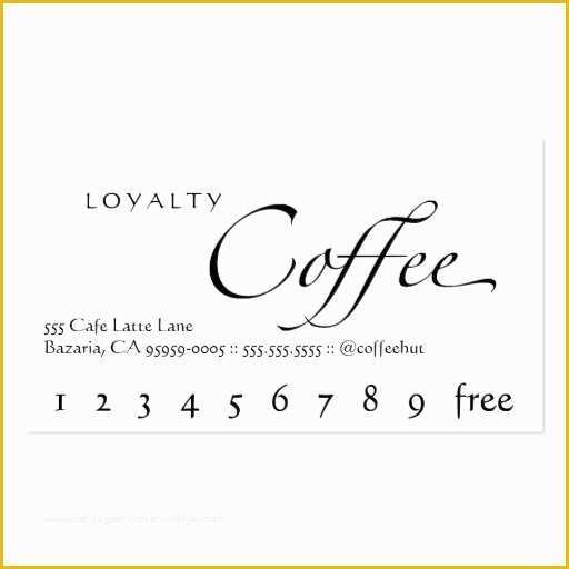 Coffee Business Card Template Free Of Loyalty Coffee Punchcard Double Sided Standard Business