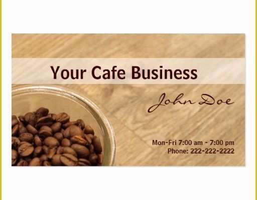 Coffee Business Card Template Free Of Our Coffee Shop Double Sided Standard Business Cards Pack