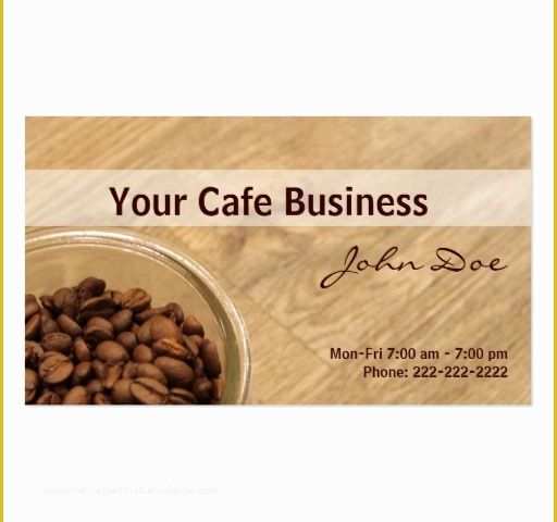 Coffee Business Card Template Free Of Our Coffee Shop Double Sided Standard Business Cards Pack