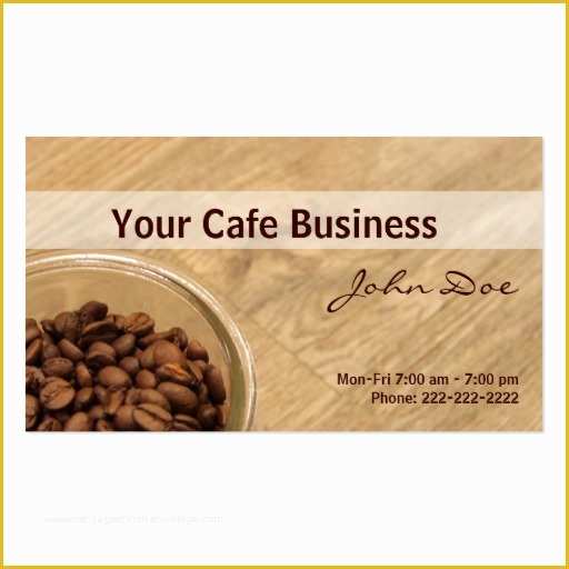 Coffee Business Card Template Free Of Our Coffee Shop Double Sided Standard Business Cards Pack