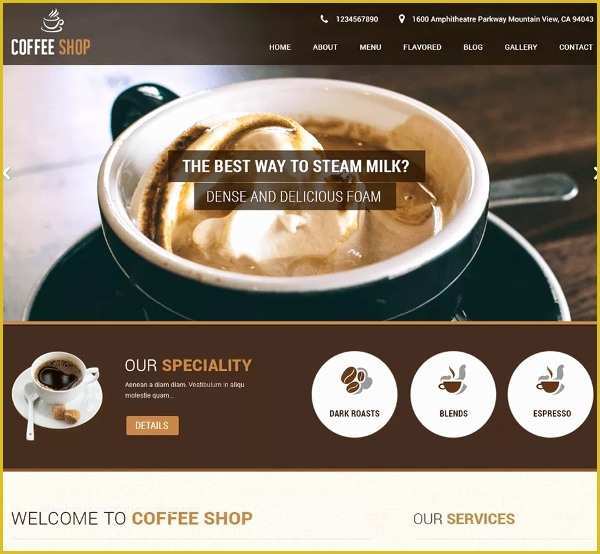 Coffee Powerpoint Template Free Download Of 12 Coffee Shop Website themes & Templates
