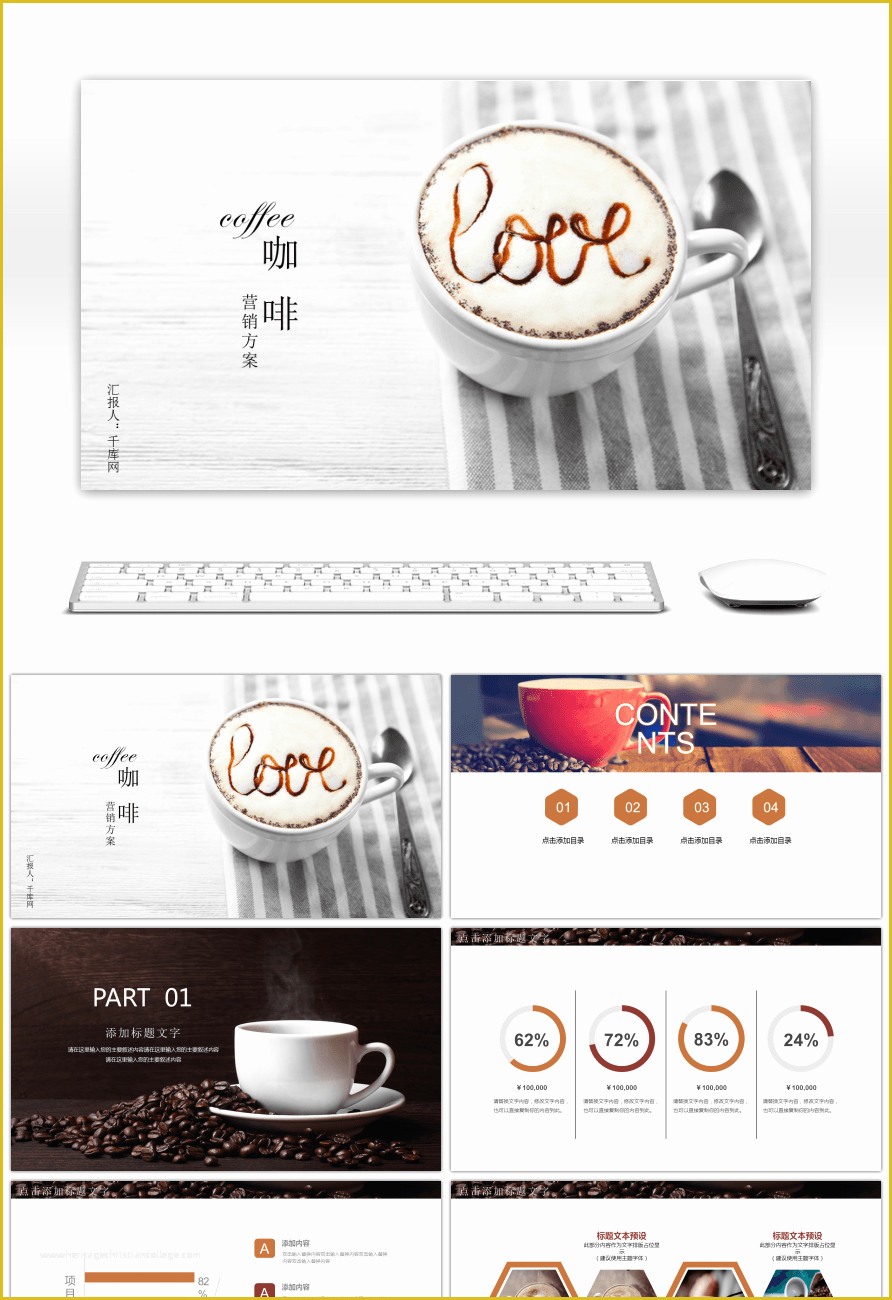 Coffee Powerpoint Template Free Download Of Awesome Coffee Cafe Marketing Program Ppt Template for