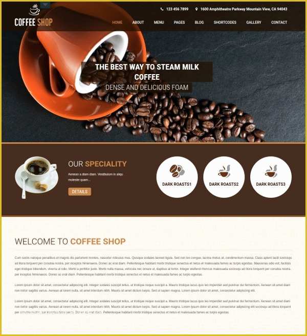 Coffee Shop Website Template Free Download Of 12 Coffee Shop Website themes & Templates