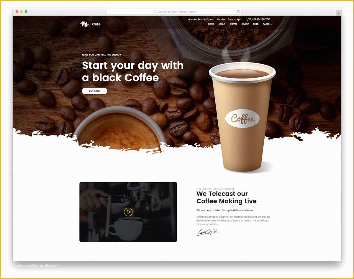 Coffee Shop Website Template Free Download Of 25 Best Free Simple Website Templates for All Famous