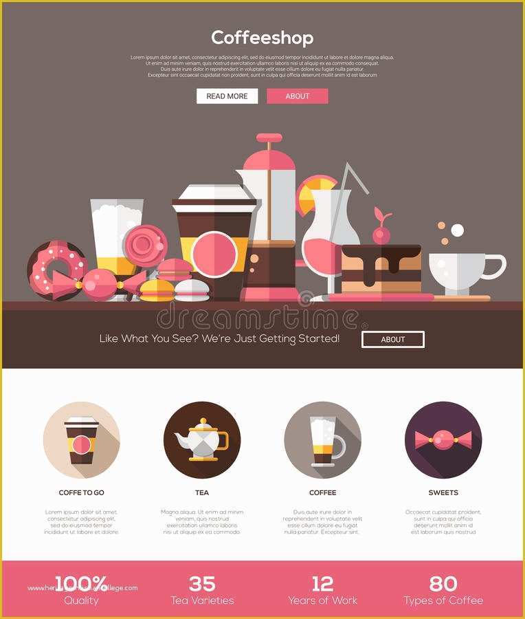 Coffee Shop Website Template Free Download Of Coffee Shop Cafe Bakery Website Template with Header and