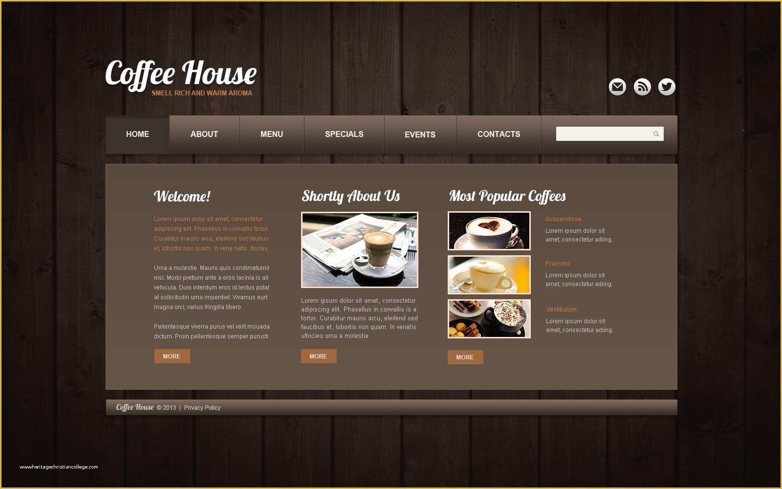 Coffee Shop Website Template Free Download Of Coffee Shop Website Template