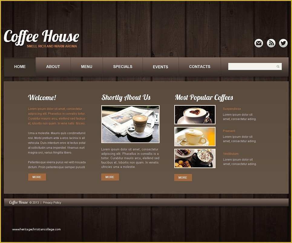 Coffee Shop Website Template Free Download Of Coffee Shop Website Template Web Design Templates