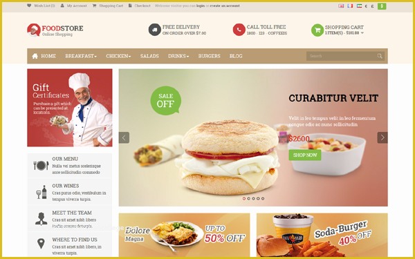 Coffee Shop Website Template Free Download Of Responsive Opencart Template for Restaurant Hotel Café