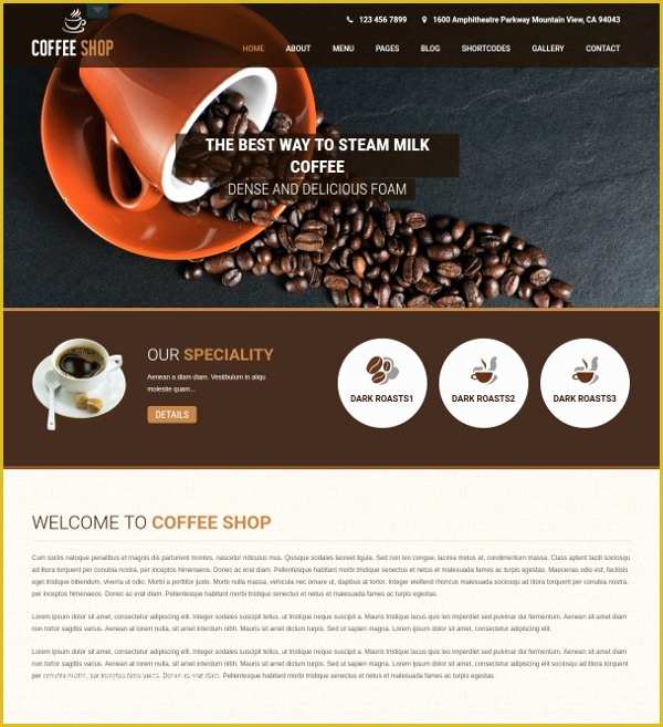 Coffee Shop Website Template Free Of 12 Coffee Shop Website themes & Templates