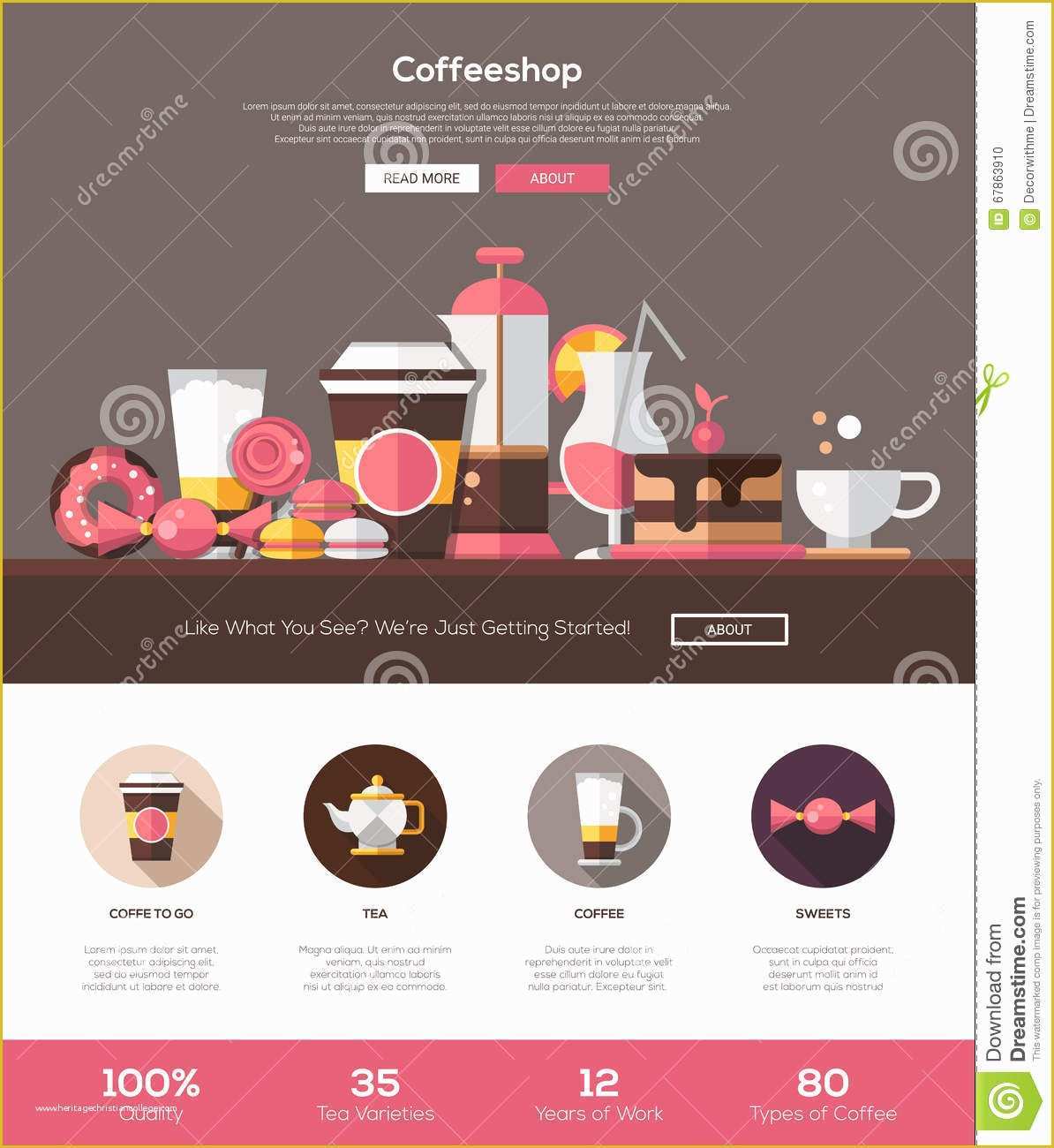Coffee Shop Website Template Free Of Coffee Shop Cafe Bakery Website Template with Header and
