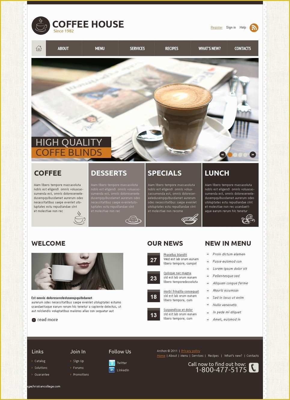 Coffee Shop Website Template Free Of Coffee Shop Joomla Template