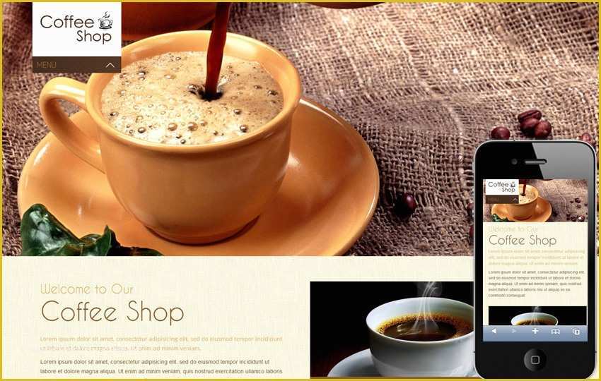 Coffee Shop Website Template Free Of Coffee Shop Mobile Website Template by W3layouts