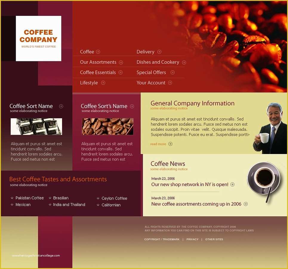 Coffee Shop Website Template Free Of Coffee Shop Website Template