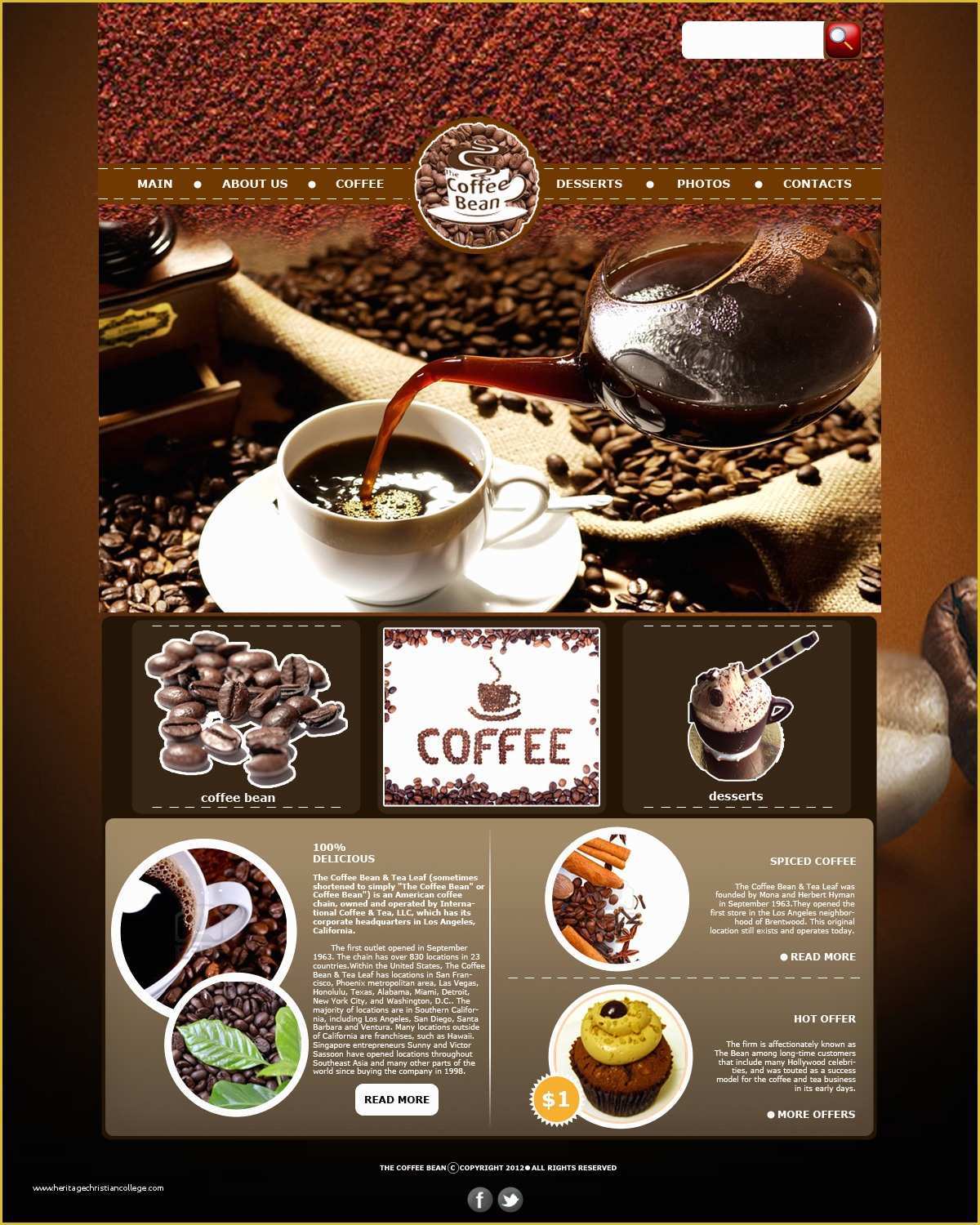 Free Coffee Website Templates Printable Templates
