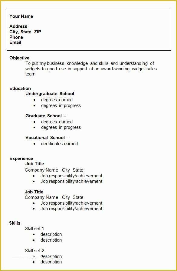 College Admission Resume Templates Free Of 10 College Resume Template Sample Examples