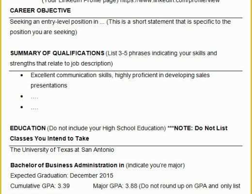 College Admission Resume Templates Free Of 10 College Resume Template Sample Examples