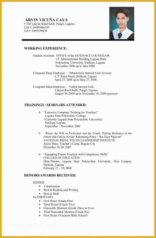 College Admission Resume Templates Free Of College Application Resume Template