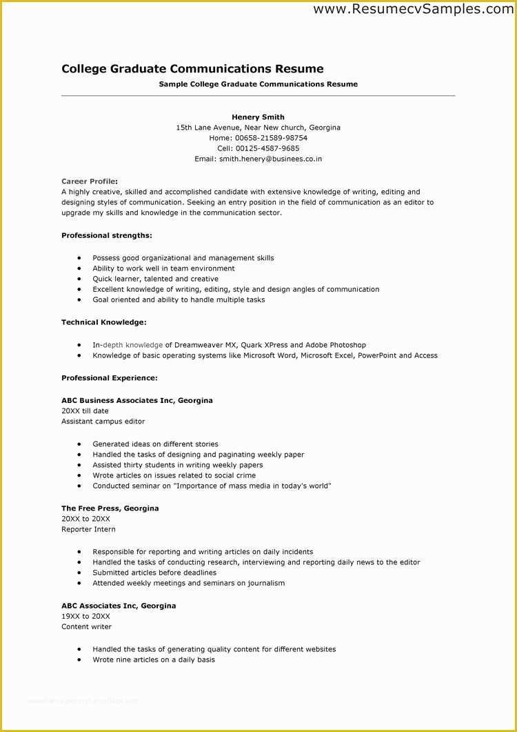 College Admission Resume Templates Free Of High School Senior Resume for College Application Google