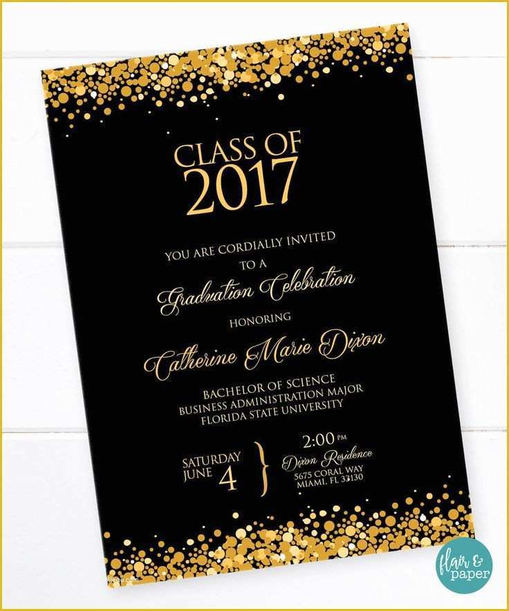 College Graduation Party Invitations Templates Free Of 25 Best Ideas About High School Graduation Invitations On