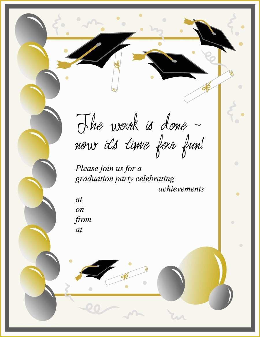 College Graduation Party Invitations Templates Free Of 40 Free Graduation Invitation Templates Template Lab