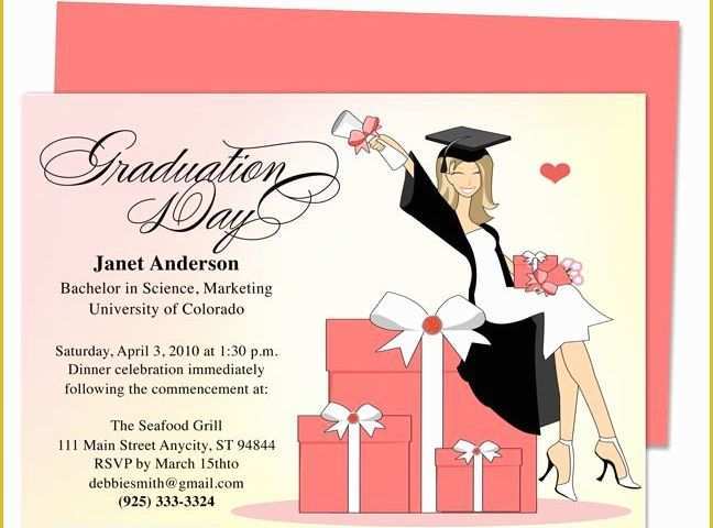 College Graduation Party Invitations Templates Free Of Best 46 Printable Diy Graduation Announcements Templates