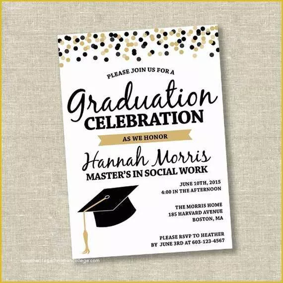 College Graduation Party Invitations Templates Free Of Graduation Invitation College Graduation Invitation High