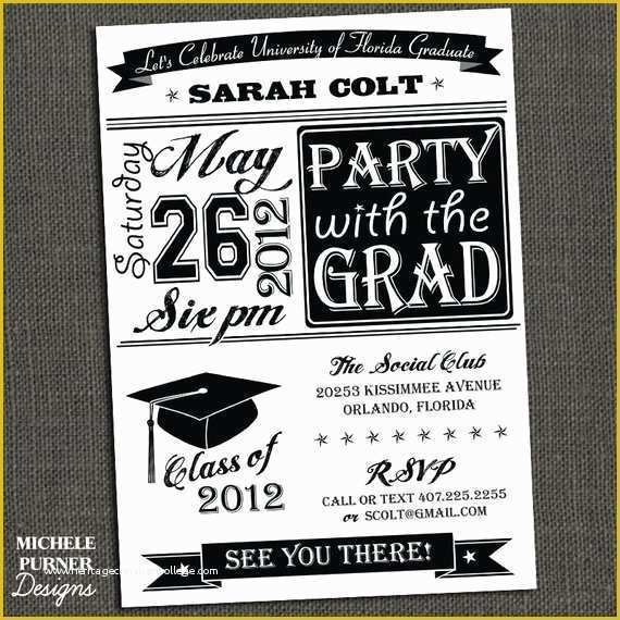 College Graduation Party Invitations Templates Free Of Items Similar to High School or College Graduation Party