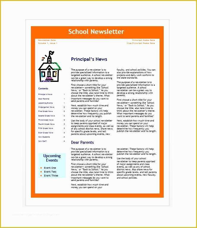 College Newsletter Templates Free Download Of 50 Free Newsletter Templates for Work School and