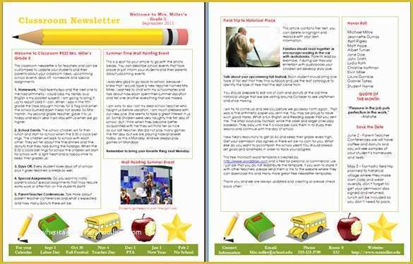 College Newsletter Templates Free Download Of 9 Awesome Classroom Newsletter Templates & Designs