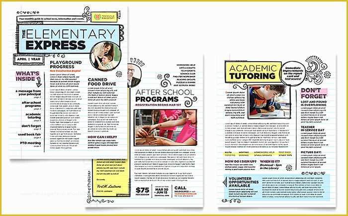 College Newsletter Templates Free Download Of Elementary School Newsletter Template Word & Publisher