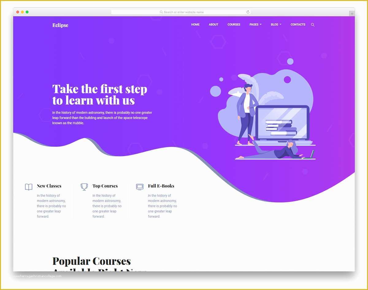 Colorlib Free Templates Of 25 Free Bootstrap Education Templates for Line Course