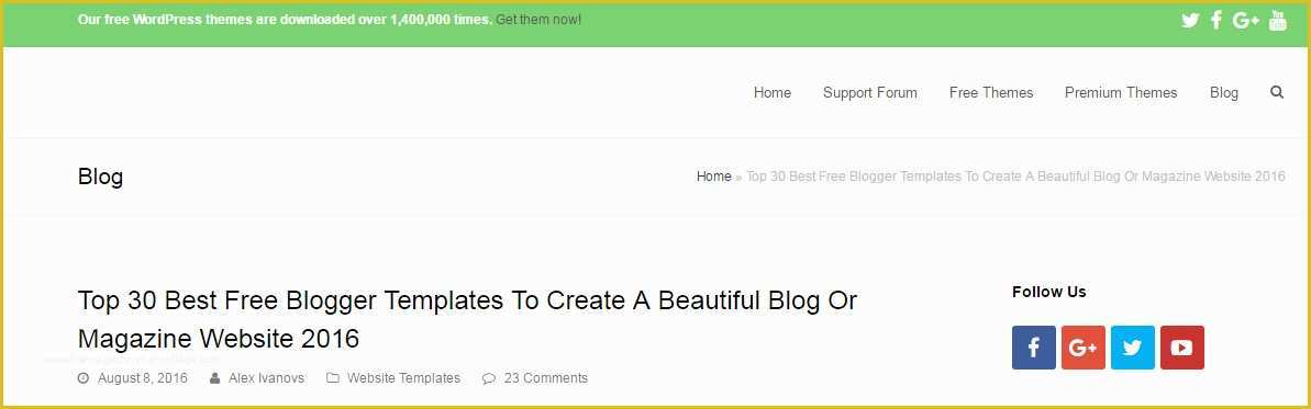 Colorlib Free Templates Of Free Blogger Templates Download top 20 Websites