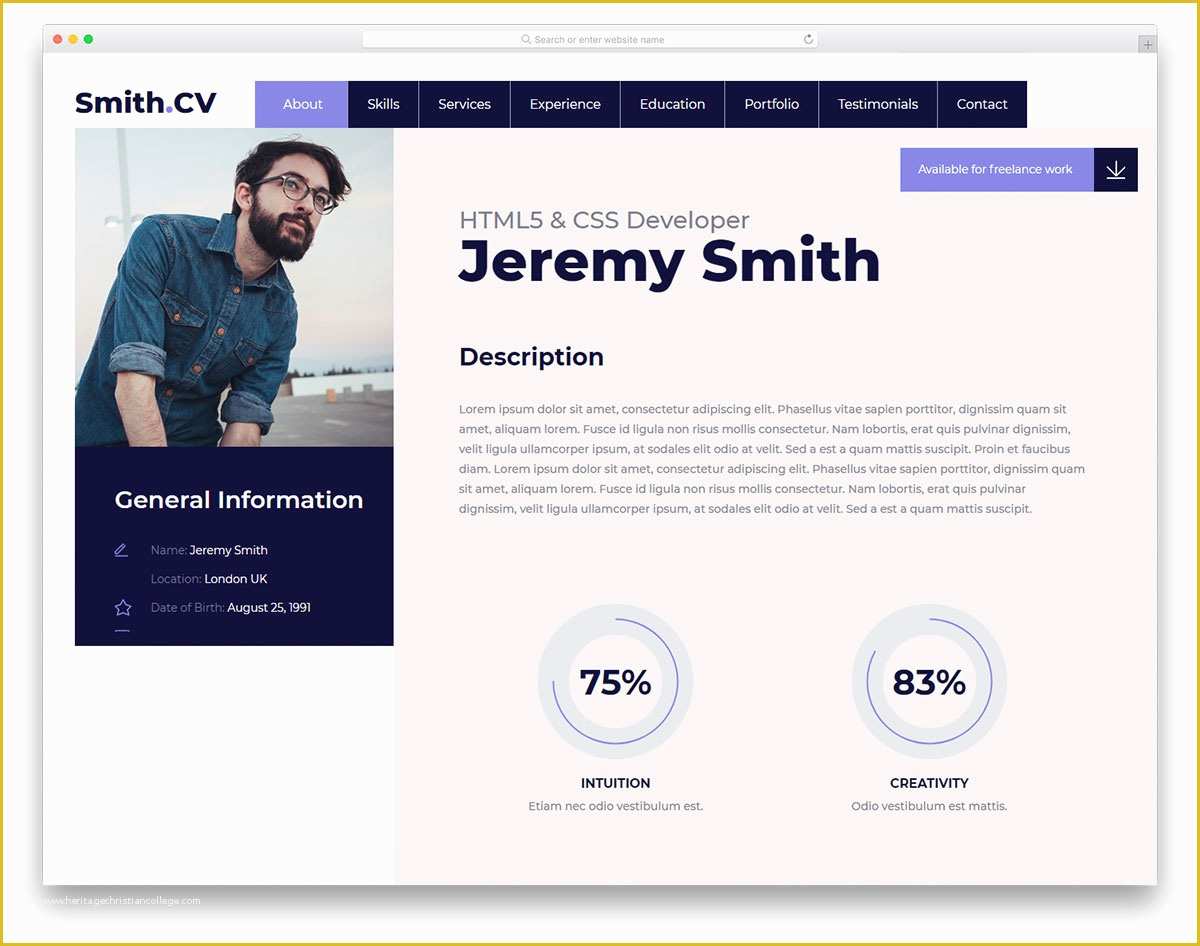 Colorlib Free Templates Of Vcard2 Free Vcard Website Template 2018 Colorlib