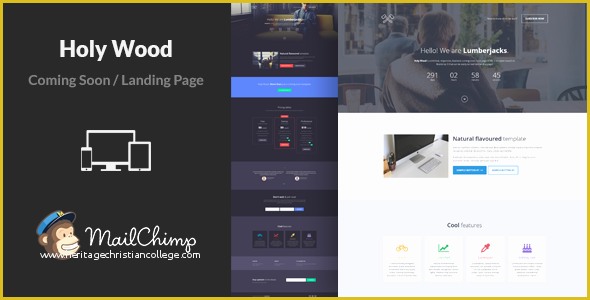 Coming soon Landing Page Template Free Of Holy Wood Responsive Ing soon Template by Lumberjacks