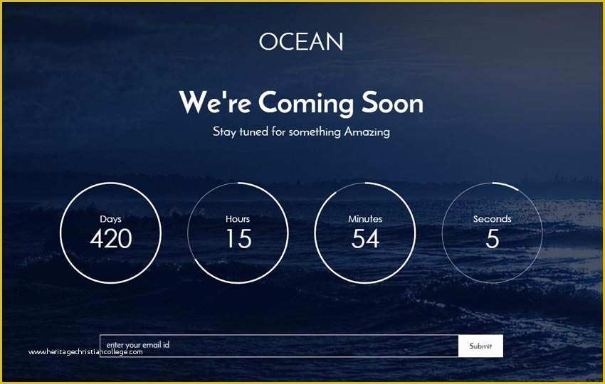 Coming soon Landing Page Template Free Of Ocean Free Ing soon Bootstrap Template Webthemez