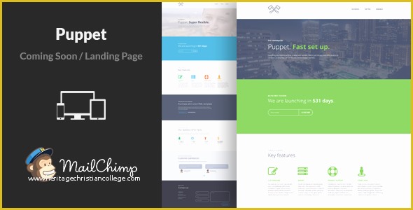 Coming soon Landing Page Template Free Of Puppet Business Responsive Ing soon Template by