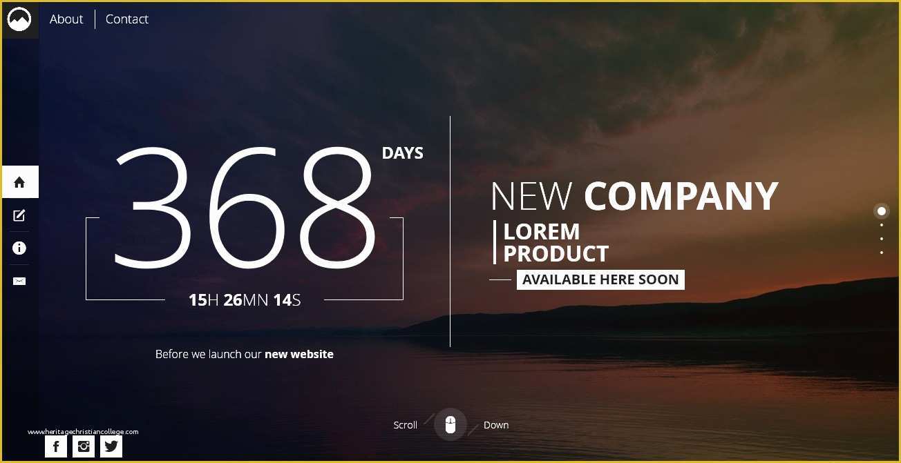 Coming soon Landing Page Template Free Of Timex Creative Template for Ing soon Page by Mivfx