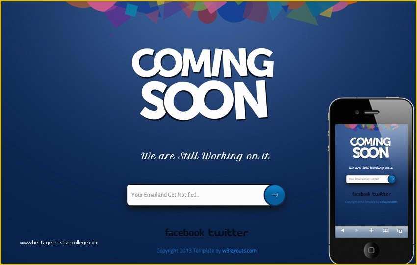 Coming soon Website Template Free Of Lets Change India