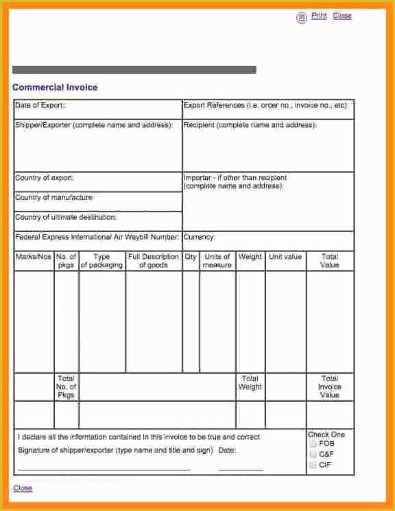 Commercial Invoice Template Excel Free Download Of 8 Air Waybill Excel format