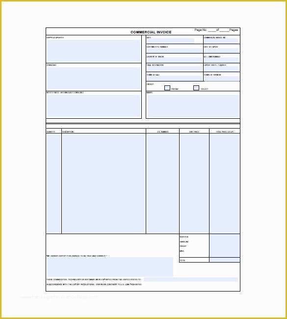 Commercial Invoice Template Excel Free Download Of Download Mercial Invoice Template This Story Behind