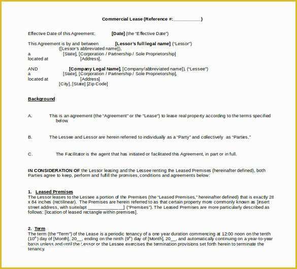 Commercial Rental Agreement Template Free Of 15 Word Rental Agreement Templates Free Download