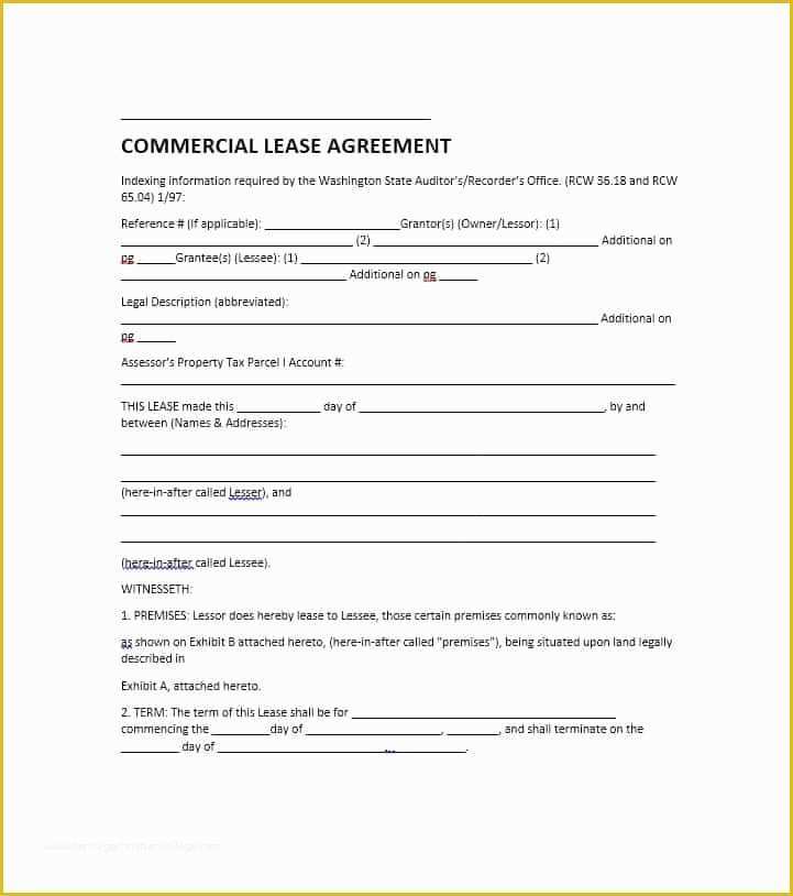 Commercial Rental Agreement Template Free Of 26 Free Mercial Lease Agreement Templates Template Lab