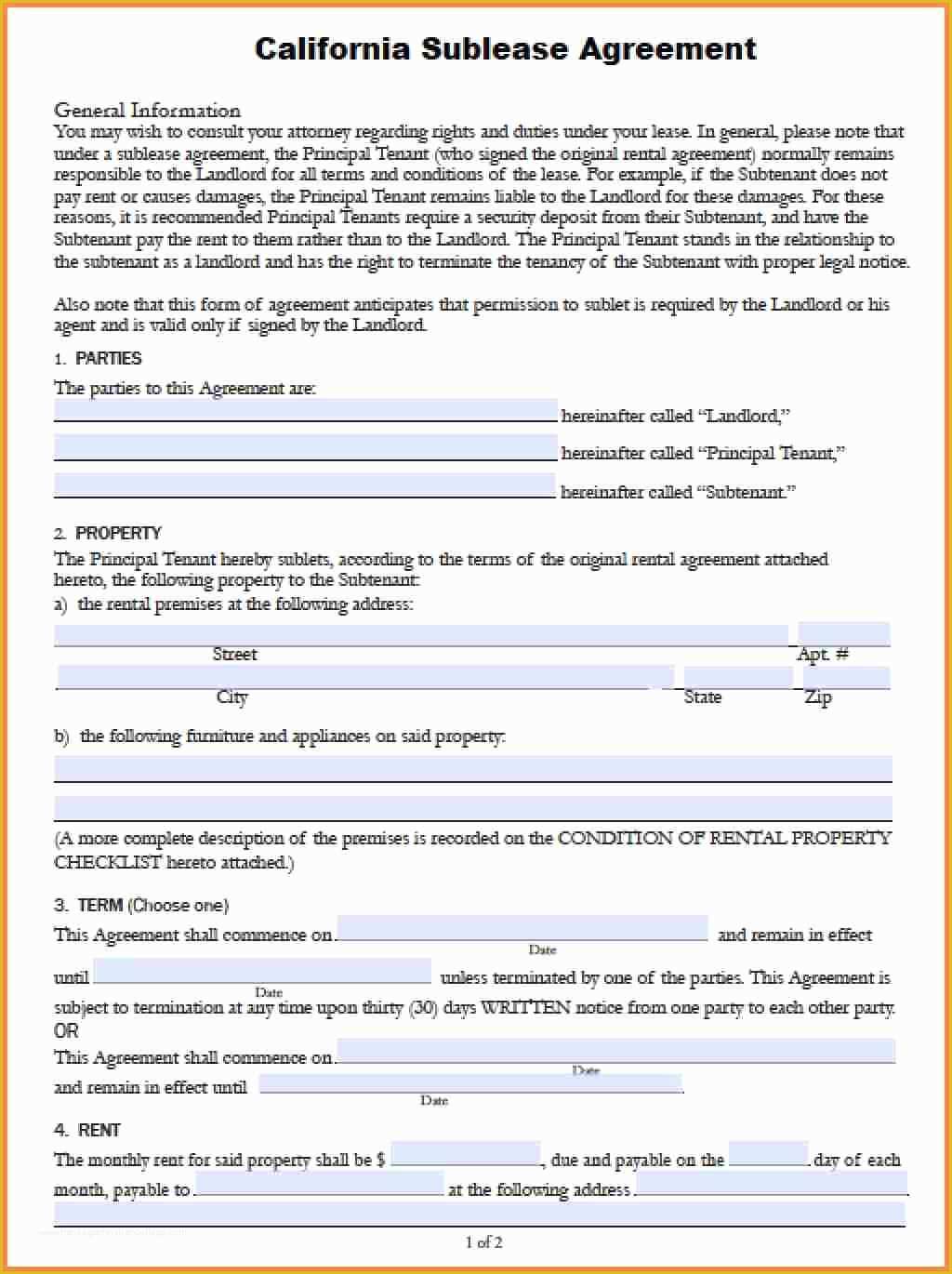 Commercial Sublease Agreement Template Free Of 11 Mercial Property Lease Agreement Pdf