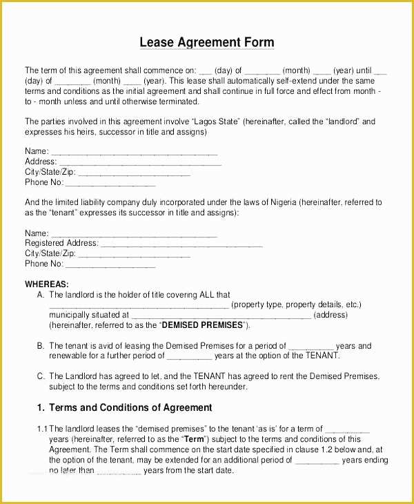 Commercial Sublease Agreement Template Free Of Blank Lease Agreement Free Printable – Grnwav