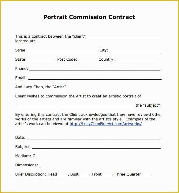 Commission Agreement Template Free Of 12 Mission Contract Templates to Download for Free