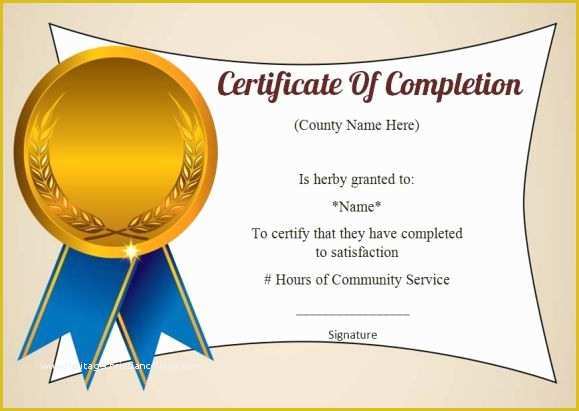 Community Service Certificate Template Free Of 12 Best Munity Service Certificate Of Pletion Images