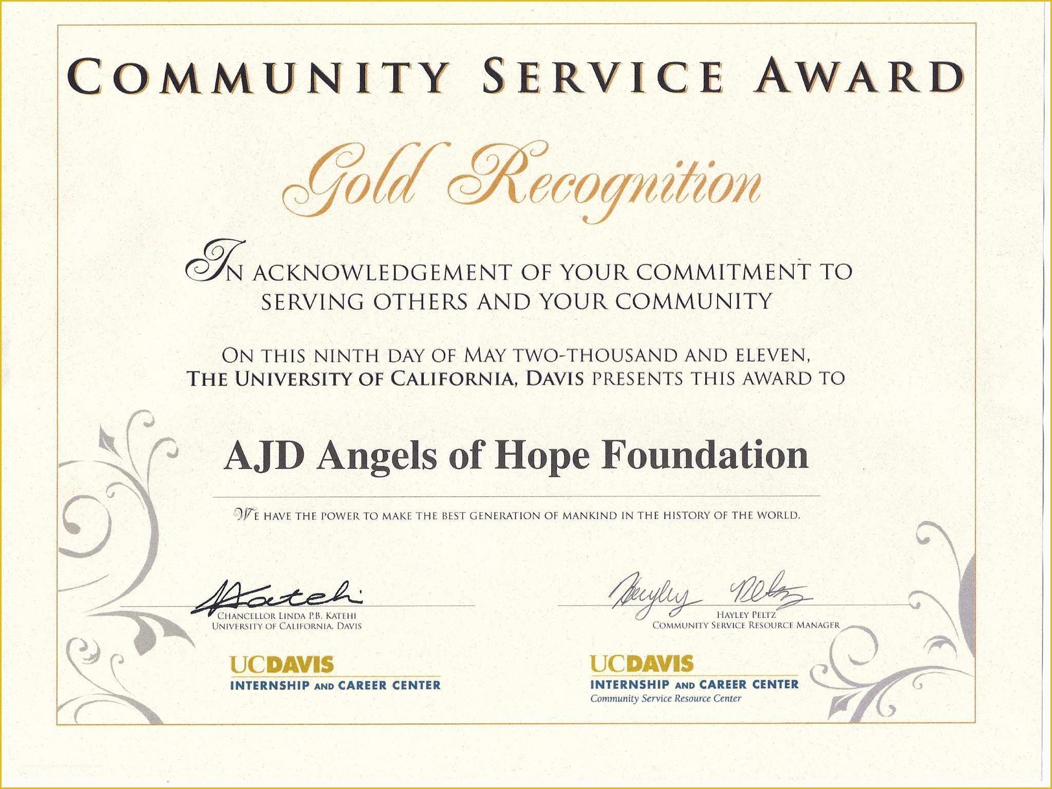 Community Service Certificate Template Free Of 9 Best Of Service Appreciation Certificate 5