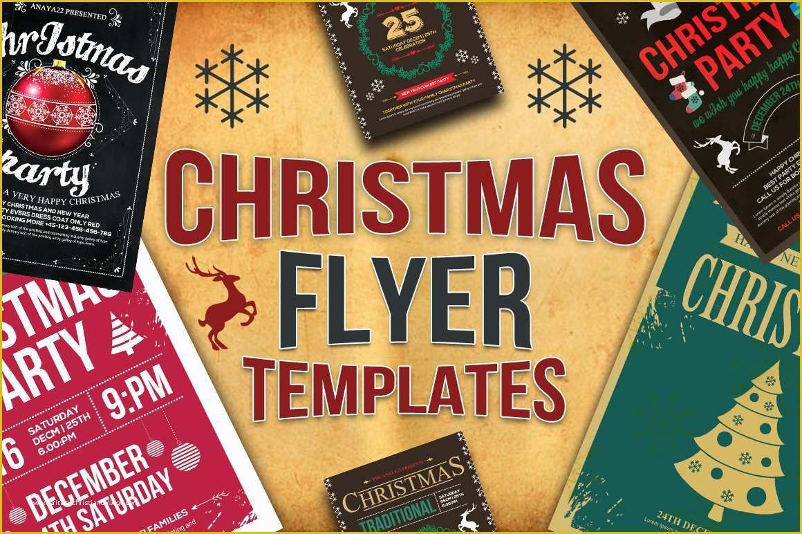 Company Christmas Party Flyer Template Free Of 10 Christmas Flyers Bundle Flyer Templates Creative Market