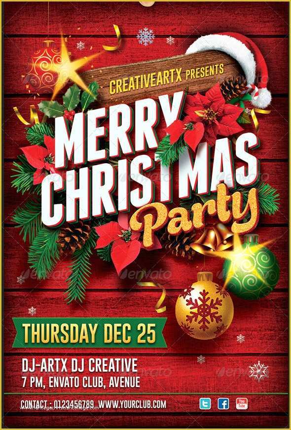 Company Christmas Party Flyer Template Free Of 17 Holiday Party Template Christmas Holiday Party